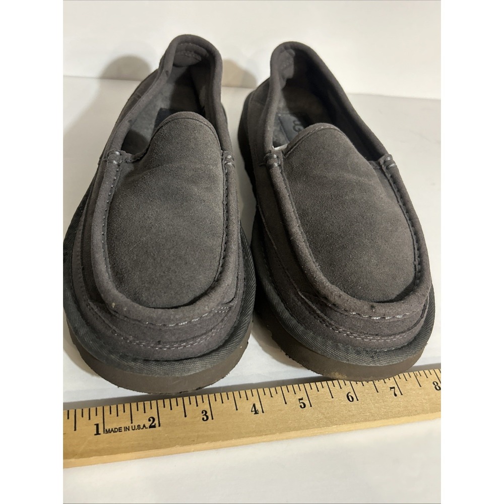 UGG Dex Indoor Outdoor Suede Wool Slip On Slipper Loafer Men's size 7.5 Gray
